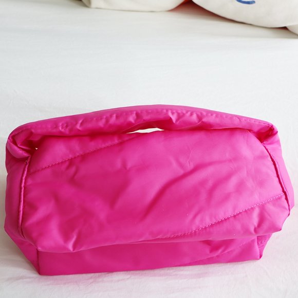 NWOT Benefit Puffy Pink Makeup Bag - Picture 3 of 5